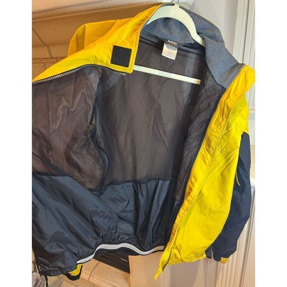 REI Men’s Lightweight Reflective Strip Windbreaker Vented Yellow Jacket Sz M - Picture 4 of 13